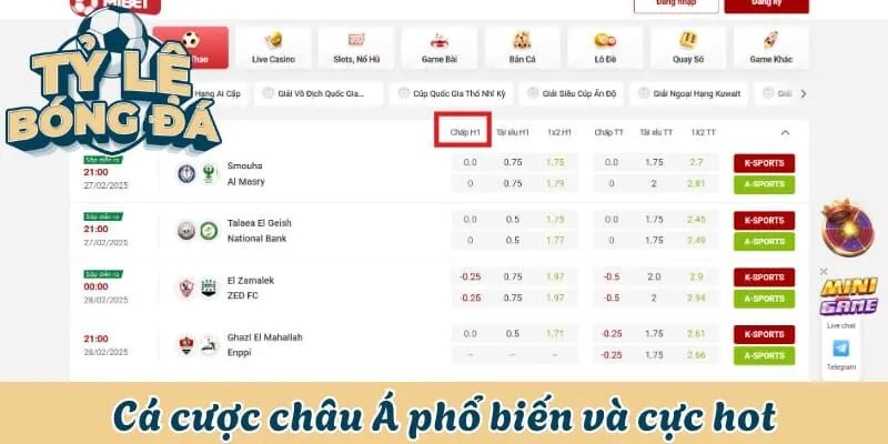 Cá cược châu Á phổ biến và cực hot tại nhà cái