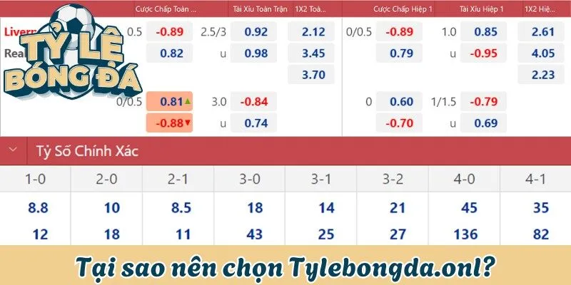 Tỷ Lệ Bóng Đá C1 | Chuyên Gia Hướng Dẫn Đọc Kèo Cụ Thể 3 Tại sao nên chọn Tylebongda.onl?