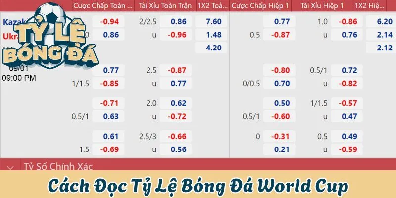 Tỷ lệ bóng đá World Cup