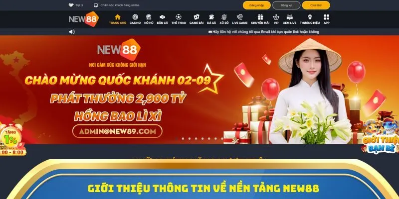Giới thiệu thông tin về nền tảng New88