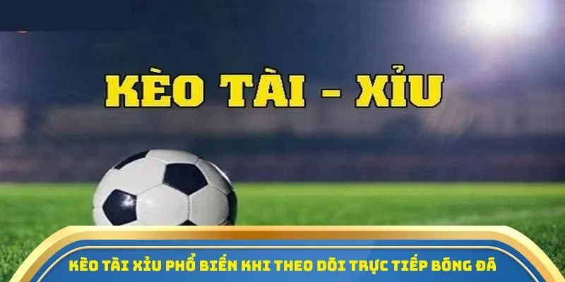 Kèo tài xỉu phổ biến khi theo dõi trực tiếp bóng đá