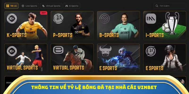Vinbet - Điểm Đến Số 1 Cho Dân Cá Cược Thể Thao 1 Thông tin về tỷ lệ bóng đá tại nhà cái Vinbet